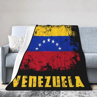 Imagem de KOSUES Manta de flanela macia com bandeira venezuelana da Venezuela 7 estrelas, cobertor de cama quente para escritório, cama, sala de estar, quarto, sofá, cadeira, sofá, berço, viagem, acampamento