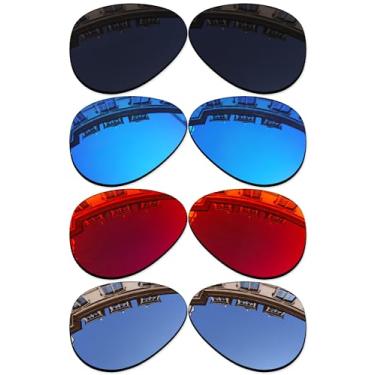 Imagem de Vonxyz Conjunto de 4 lentes de reposição para óculos de sol Ray-Ban Aviator RB3025 62 mm pacote combo