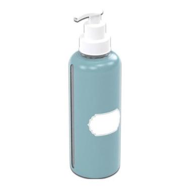 Imagem de Porta Sabonete Líquido e Álcool Gel Decorativo, Plástico com Área para Escrita, 480ml