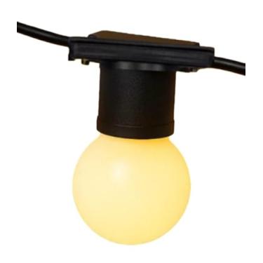 Imagem de Varal De Luzes LED Festão Lâmpadas Inclusas Bivolt Luz Quente/Fria varal de luzes Iluminação Decorativa para Festas, Jardim e Área Externa(Branco Quente LED Bivolt,5 Metros)