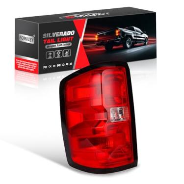 Imagem de FOMIUZY Conjunto de luzes traseiras do lado esquerdo do motorista compatível com Chevy Silverado 1500 2014 2015 Chevrolet 2500 3500 HD 2500HD 3500HD 3500HD tampa traseira da lente da lâmpada traseira