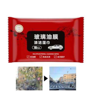 Imagem de Limpador de filme de óleo para para-brisa - Toalhetes de remoção de manchas de janela de carro - Lenços de limpeza eficientes de filme de óleo para caminhão, veículo, para-brisa, garagem