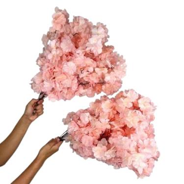 Imagem de Kit 0 a 40 Flores 45cm Flor Cerejeira artificial Decoração Casa - Ramos para Decoração de Casa, Vasos e Eventos, Beleza Eterna sem Manutenção (Salmão,Kit 10 Unidade)