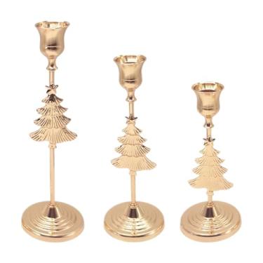 Imagem de Generic Conjunto de 3 Castiçais de Ferro para Mesa, Ideal para Festas, Celebrações e Uso Geral em Salas de Jantares e Centros de Mesa, Style a