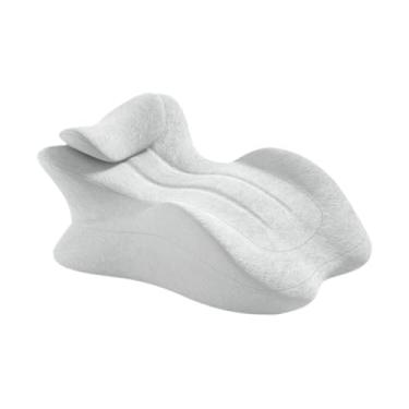 Imagem de IEUDNS Almofada de cunha para cama, travesseiro leve e simples para dormir de costas, assistir filmes, dormitório, Cinza Claro