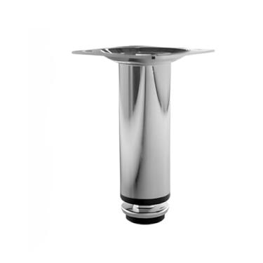 Imagem de Kit 12 Pés Para Móveis Reguláve Redondo Cromado - 8cm | 10cm | 12cm | 15 cm | 20cm, Suporte Ajustável Robusto, para Locações, Escritórios, Restaurantes(10 CM)