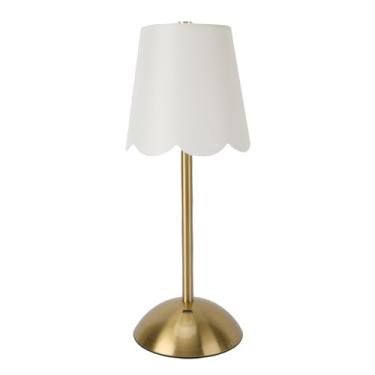 Imagem de Fafeicy Abajur de Mesa Sem Fio, Abajur de Tecido Com Base de Metal de Ferro, Controle de Toque, de Mesa LED Com Bateria de 1200mAh, Carregamento USB para Cabeceira, Sala de Estar