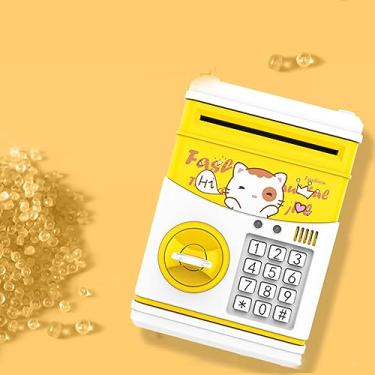 Imagem de Generic Animal Padrão Cofrinho Crianças Moeda Poupança Banco Brinquedo Bonito para o Natal Dia das Crianças Material Plástico (Amarelo)