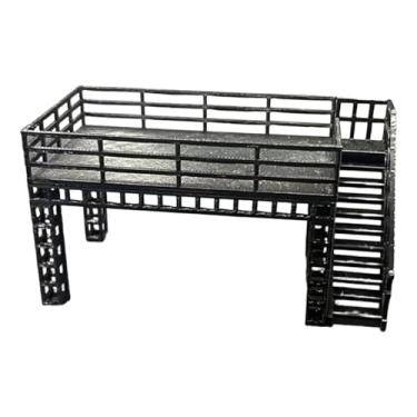 Imagem de harayaa Suporte de exibição em aço na escala 1/64 para carros de brinquedo realistas e criativos, plataforma de dois níveis para garagem de carros, mecânico