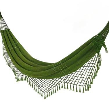 Imagem de Rede Casal Grande Reforçada para Descanso e Balanço Perfeita para Família, Quintal e Momentos de Relaxamento(Verde)