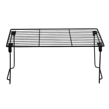 Imagem de Organizador Médio para Armário Cozinha Aramado Prateleira Porta Louças Multifunsional (Preto)