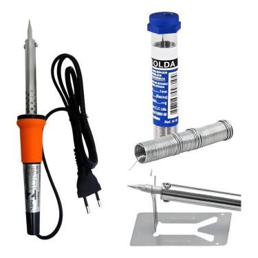 Imagem de Ferro De Solda 60W + Estanho Kit Para Soldar