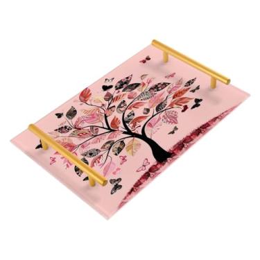 Imagem de Wassud Bandeja de banheiro elegante de acrílico para joias de perfume, alça de maquiagem, cômoda, quarto, cozinha, mesa, 30 x 20 cm