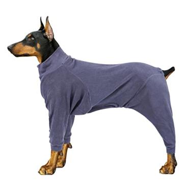 Imagem de Jaqueta de Fleece para Cães Casaco Quente Inverno Quatro Pernas Pullover com Gola Alta e Barriga Aberta Médios Grandes