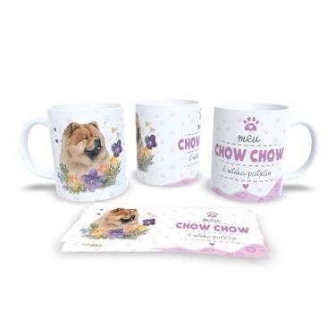 Imagem de Caneca de Cerâmica Beagle, Branca e Rosa, com Ilustração de Cachorro e Flores, Tema Pet, Design com Patinhas e Corações (13186)