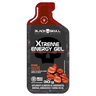Imagem de Gel de Carboidrato Black Skull XTREME ENERGY Café - Display com 10 Uni