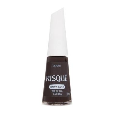 Imagem de Esmalte Escuro Avermelhado Cremoso Risqué Me Deixa Ameixa 8ml, 8ML, Es