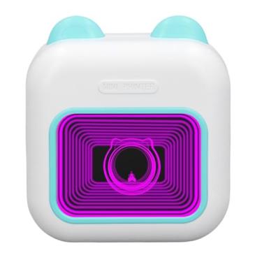 Imagem de TOPINCN Mini Impressora Térmica Adesiva, Impressora de Bolso, Luz Respiratória de 7 Cores Com Conectividade para Uso Doméstico e No Escritório