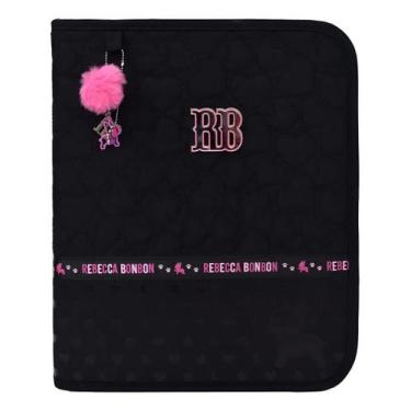 Imagem de Fichário universitário rebecca bonbon 48 folhas c/zíper dac, Preto