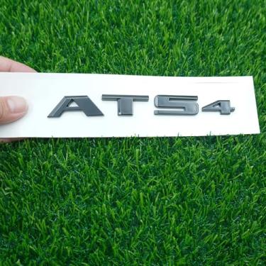 Imagem de 1 peça ATS 4 Emblema traseiro porta-malas Decklid letra 3D crachá placa de identificação adesivos esportivos substituição para ATS (preto brilhante)