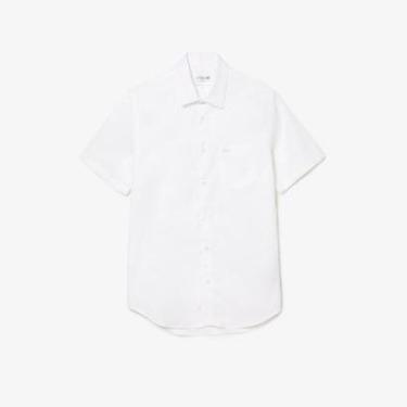 Imagem de Camisa de Algodão de Mangas Curtas de Caimento Regular Lacoste Masculina-Masculino