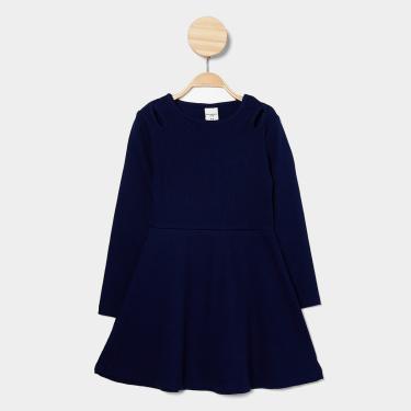Imagem de Vestido Infantil Manga Longa Hering Casual Menina-Feminino