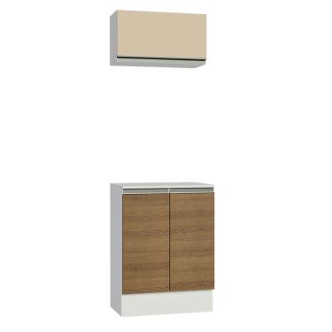 Imagem de Kit 60 cm 100% MDF 2 Portas e 1 Suspensa Smart Madesa