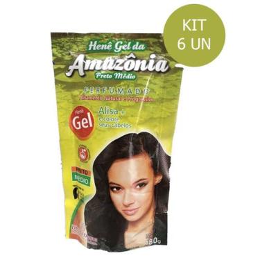 Imagem de Kit C/ 6un Henê Da Amazônia Em Gel Preto Médio 180g - Divina Dama
