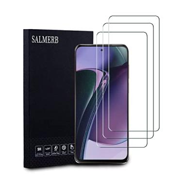 Imagem de SALMERB Pacote com 3 protetores de tela para Moto Edge 60 Neo cobertura total, antiarranhões, alta transparência, anti-impressões digitais, sem bolhas, vidro temperado premium