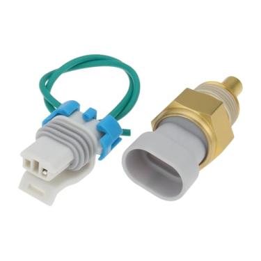 Imagem de SG Store Sensor de temperatura do líquido de arrefecimento do motor com conector chicote de trança compatível com veículos GM 213-77 25037332 substituição