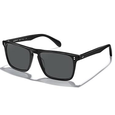 Imagem de Óculos de Sol CARFIA CA53572 Masculino - Retrô Moderno e Estiloso com Lentes Polarizadas, Proteção UV e Armação em Acetato de Acabamento Artesanal