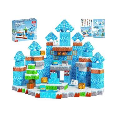 Imagem de Blocos Magnéticos Para Crianças, Brinquedos De Construção De Castelo D