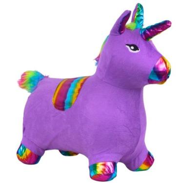 Imagem de Cavalinho Upa Upa Unicornio Pocoto Brinquedo Pula Pula Roxo - Castela