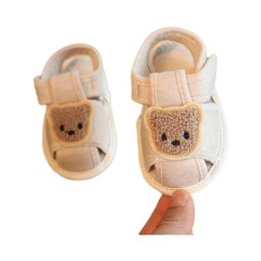 Imagem de Sandálias De Sola Macia Com Urso Fofo Para Bebês, Sapatos Anti-chute P