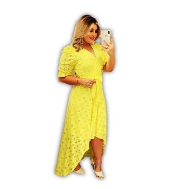 Imagem de Vestido Mullet Feminino Confortável Discreto e Elegante com Decote Cal