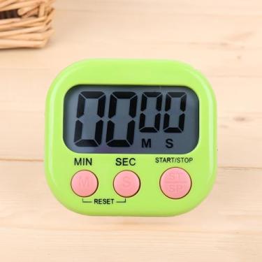 Imagem de Temporizador para cozinha, temporizador digital para cozinhar, temporizador de ovos, temporizador de sala de aula para professores, temporizador de contagem regressiva, verde