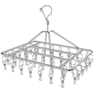 Imagem de Varal Prendedores Roupa Calcinha Cueca Dobrável(40 Clips Inox)