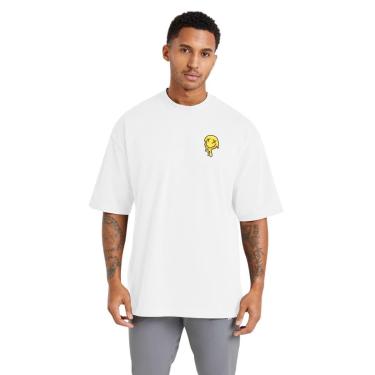 Imagem de Camiseta Oversized Masculina Estampada em Algodão Respirável para Uso Diário-Masculino