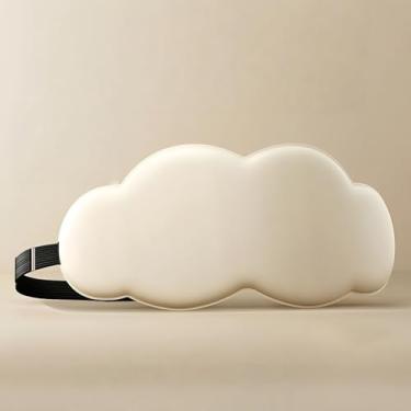 Imagem de Máscara de dormir contornada para homens e mulheres - Capa respirável para cochilos com bloqueio de luz lateral design de alívio da fadiga ocular para viagem (branca)