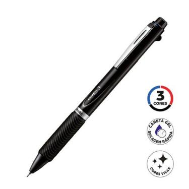 Imagem de Caneta gel Pentel 3 Cores Presenteavel 0.5 mm Preta