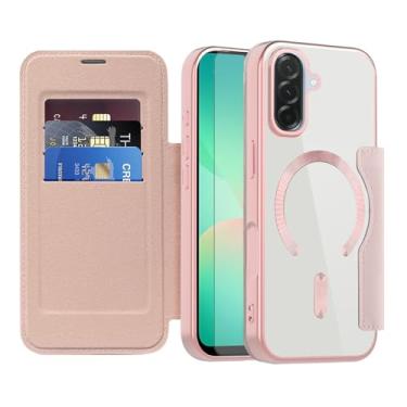 Imagem de Asuwish Capa de telefone para Samsung Galaxy A26 5G capa carteira magnética com protetor de tela de vidro temperado flip porta-cartão de crédito bloqueio RFID slot robusto acessórios para celular A 26