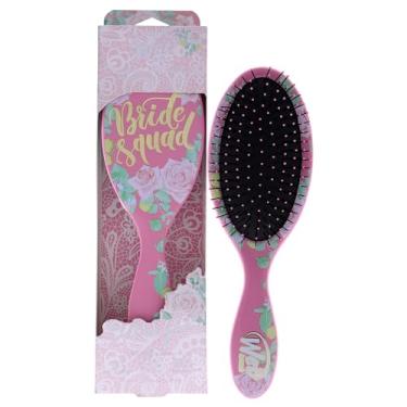 Imagem de Wet Brush Escova de cabelo nupcial original desembaraçante, cor do esquadrão da noiva, com cerdas macias, minimiza a dor, remove nós sem esforço e protege contra pontas duplas
