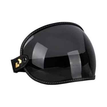 Imagem de Capacete De Motocicleta Vintage Retro Com Visor Bubble Shield, Acessór