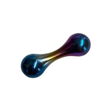 Imagem de Haltere de dedo de duas cabeças Knucklebone de liga antiansiedade fitness (azul)