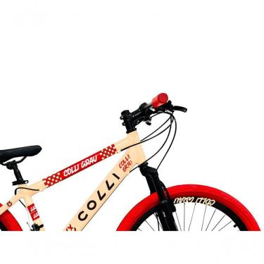 Imagem de Bicicleta Grau Aro 26 21 Marchas Colli Bege-vermelho