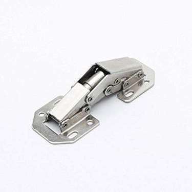 Imagem de Dobradiça de armário com furo sem perfuração de 3-4 polegadas Dobradiça de fechamento suave Dobradiça de buffer hidráulico Dobradiças de ferragens para móveis (Tamanho: CH)