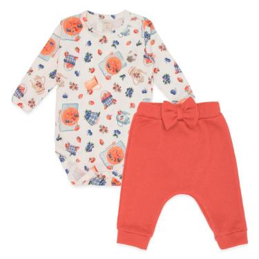 Imagem de Conjunto Body/Mijão Bebê Menina Piquinique Mini & Co-Feminino
