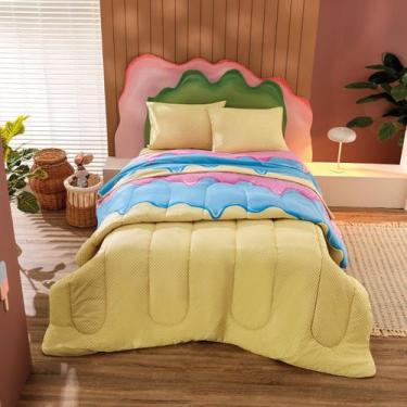 Imagem de Jogo de Cama Infantil Menina Sorvete Teka 3 Pçs 100% Algodão