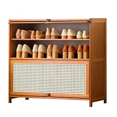 Imagem de Sapateira com assento, banco de sapatos, armário de sapatos moderno, organizador de prateleira de armazenamento de sapato, estilo industrial, construído para durar, para corredor do quarto, entrada da