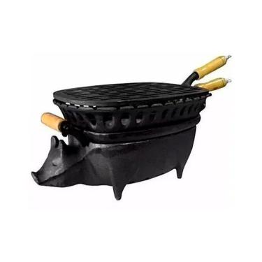 Imagem de Churrasqueira Porquinho Ferro Fundido Grande 41X23Cm